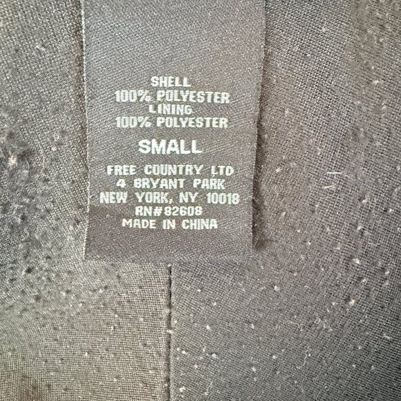 Free Country long sleeve zip up soft-shell fleece lined jacket windbreaker small - Picture 12 of 13